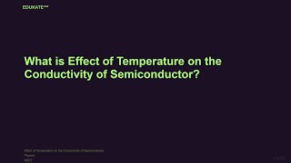 What is Effect of Temperature on the Conductivity of Semiconductor?