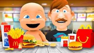 Baby and MrBeast Go to MCDONALDS!