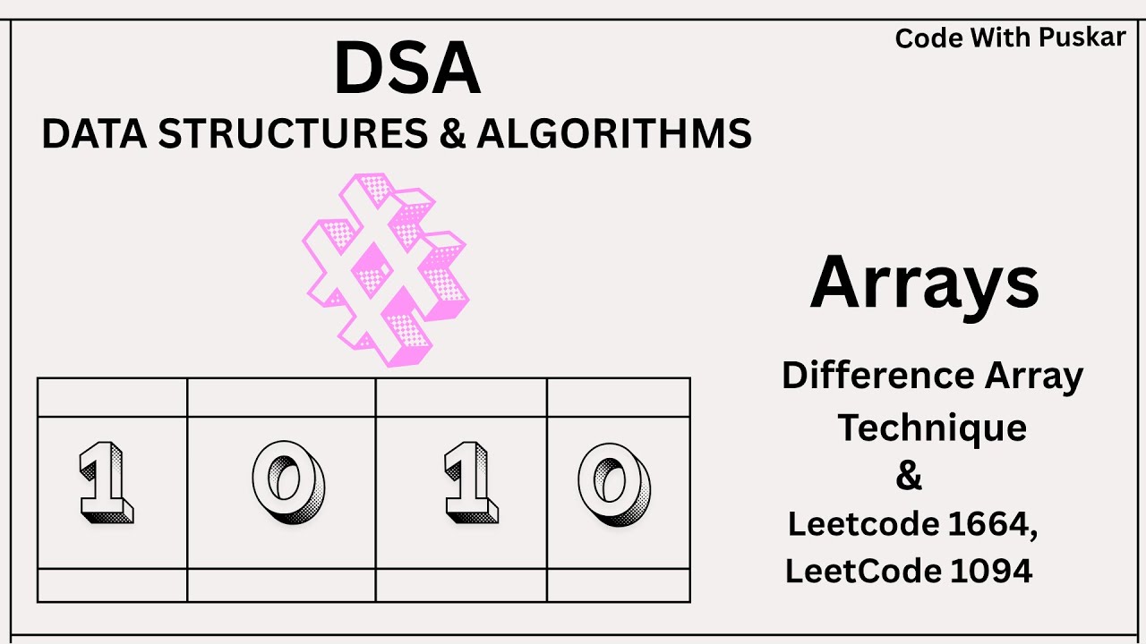 Day 03 Leetcode 1664 || Difference Array Technique || LeetCode 1094 ...