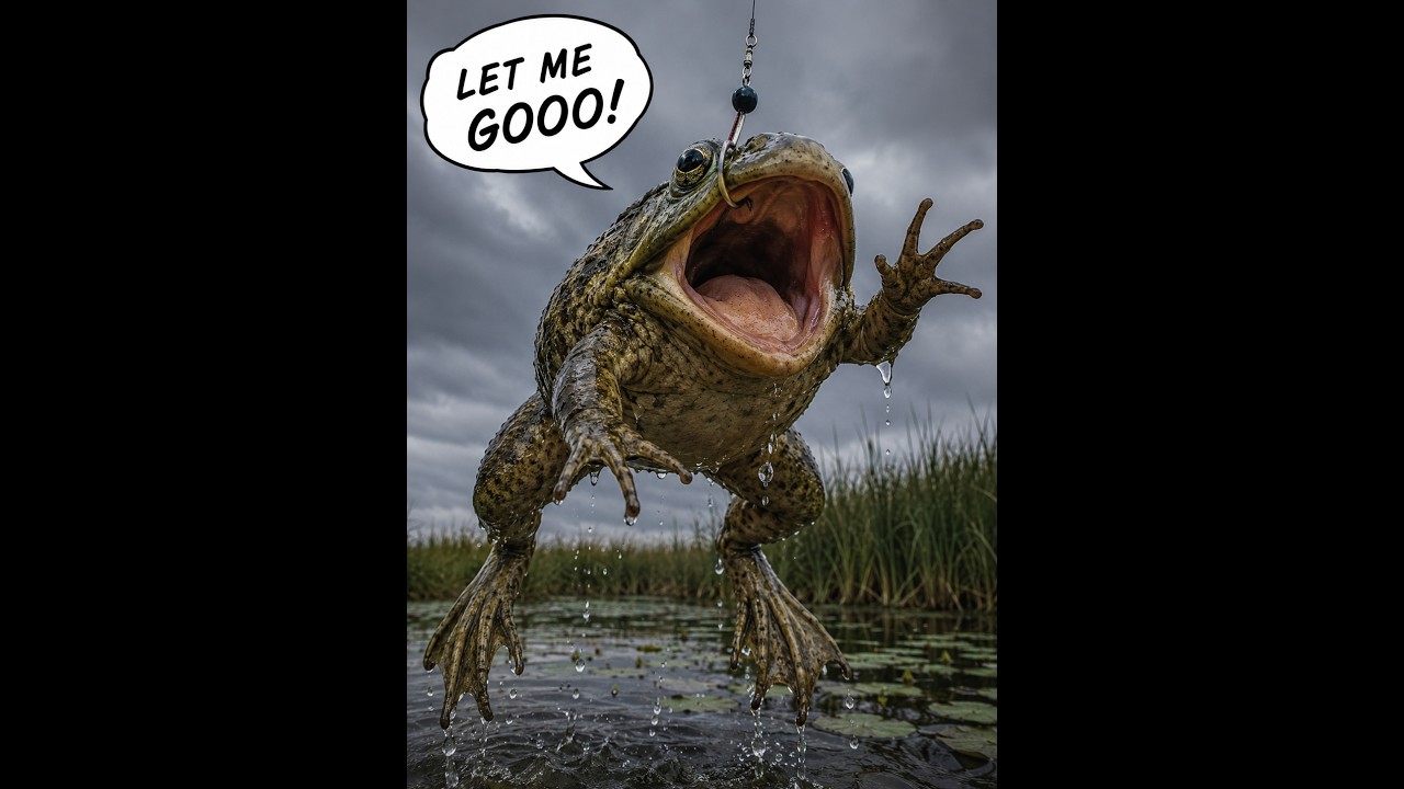 catching big bullfrogs - YouTube