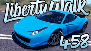 In today's forza horizon 3 custom car build i customize and upgrade
the ferrari 458 italia with liberty walk wide body kit mods a lovely
cyan blue pa...