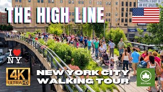 Walking The High Line, New York City, NYC Park Tour   [4K Ultra HDR/60fps]