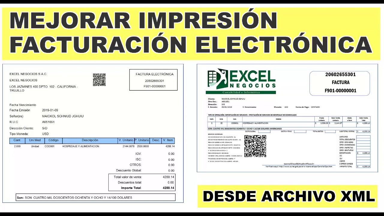 Personalizar impresión (logo, formato A4, Ticket) - Facturación electrónica  | Macro Excel - YouTube