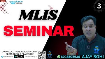 MLIS - SEMINAR - 3 #ignou #mlis #blis #clis