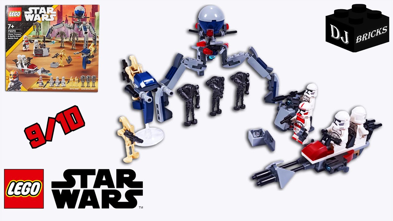 LEGO Star Wars 75372 CLONE TROOPER & BATTLE DROID BATTLE PACK Speed Build & Visual Review YouTube