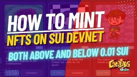 How to mint NFTs on SUI Devnet? - Belaunch Edition
