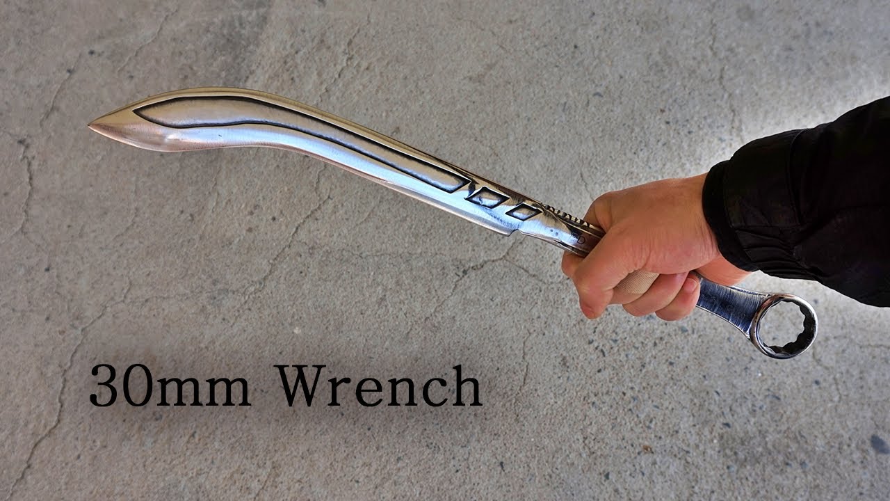 [Knife Making] a Kukri knife with 30mm Wrench YouTube