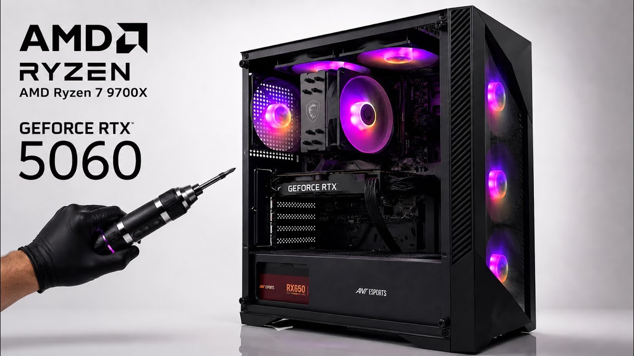 Ryzen 7 9700X + RTX 5060 | Clean RGB Setup | Budget Studio PC