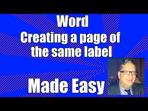 How do i make mailing labels in word