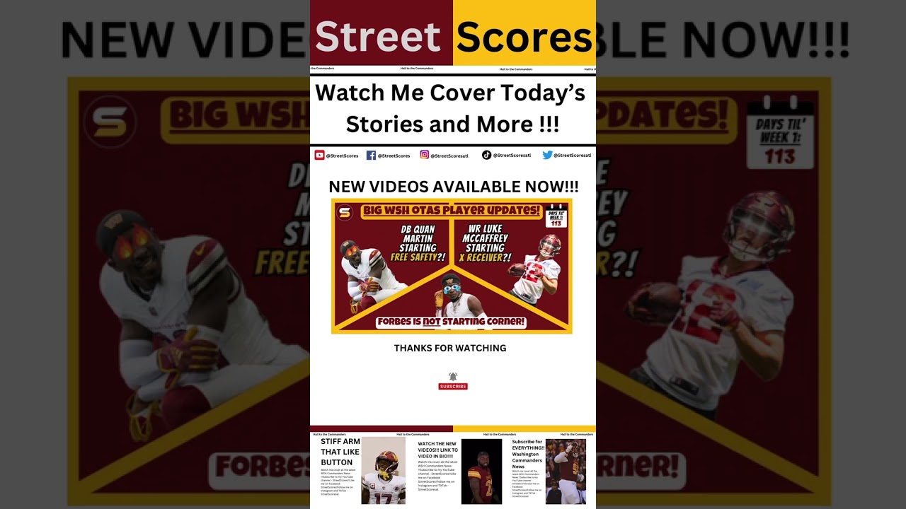 May 18th COMMANDERS NEWS! Stay Up to Date With All WSH Topics!🔥 All Social Medias in Description