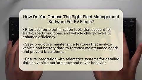 How Do You Choose The Right Fleet Management Software For EV Fleets? - Talking Tech Trends
