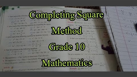 Solution of Quadratic Equation by Completing Square | Mathematics Grade 10 Unit 1 | KPK textbook