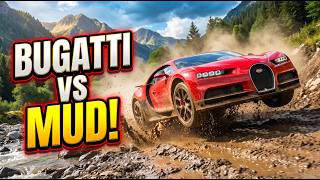 Bugatti vs mud Off-Road! 😱 Can a Supercar Survive Deep Mud & Mountain Rivers?