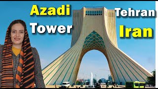 Azadi tower symbol of Tehran city,Iran 4K