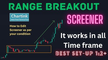 Range Breakout Screener🔥 Chartink Screener  | High Accuracy screener