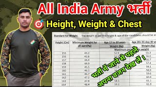 All India Height, Weight & Chest Measurement || Check your weight before going for recruitment.