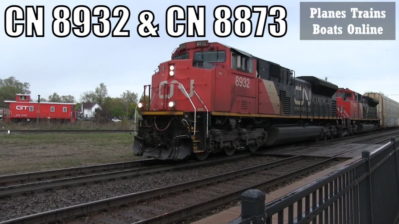 Durand Station Michigan CN Manifest Train With CN 8932 & CN 8873 ...