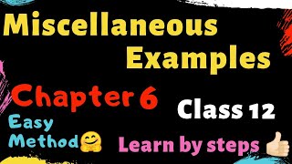 Celebrity Miscellaneous examples chapter 6 class 12 maths Profile