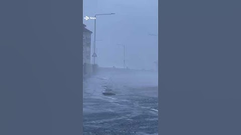 Streets flooded as Troon hit by Storm Eowyn #Scotland #Weather #News