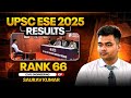 UPSC ESE Final Result 2025 | Saurav Kumar Rank 66 Civil Engineering | ESE Interview Guidance Program