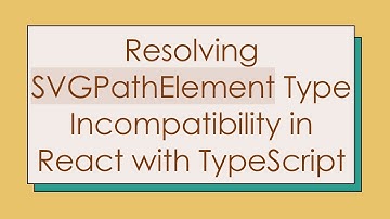 Resolving SVGPathElement Type Incompatibility in React with TypeScript