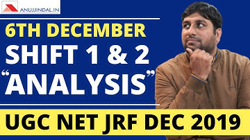 UGC NET 6th December First & Second Shift Live Analysis by Shubham Sir
