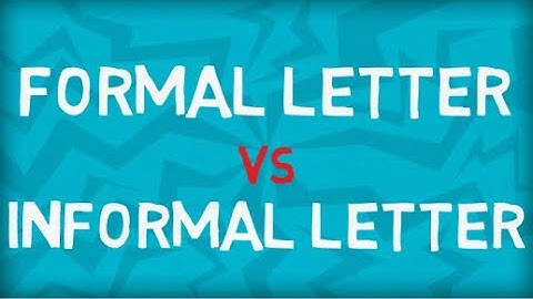 Formal Letter vs Informal Letter | Writing Skills