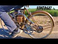 I make a VINTAGE motorbike from a bicycle.