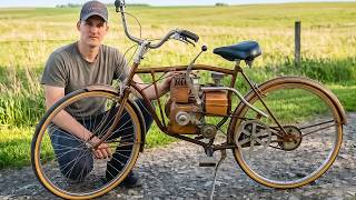 I make a VINTAGE motorbike from a bicycle.