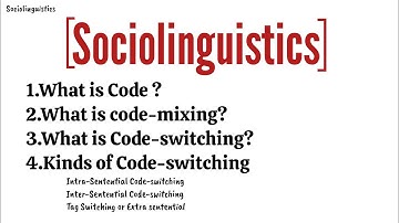 Code, Code-Mixing,Code-switching,Kinds Of Code-switching #sociolinguistics