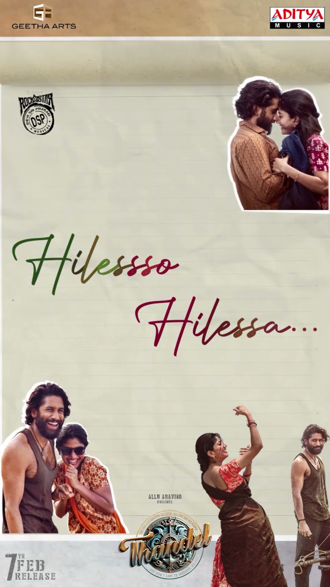 #HilessoHilessa Song #Thandel Movie #shorts
