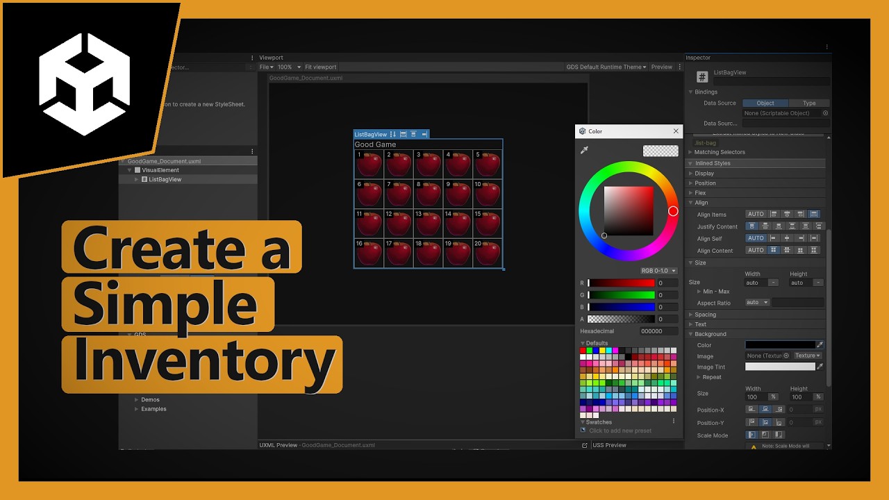 Unity - Create a Simple Inventory using Inventory Framework (Guided ...