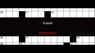 Erased crossword clue solution -
