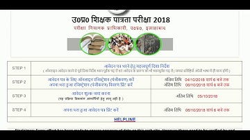 UPTET 2018 Online Form