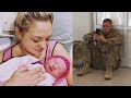 Military Dad Shocked Watching Daughter's Birth Over FaceTime From Airport