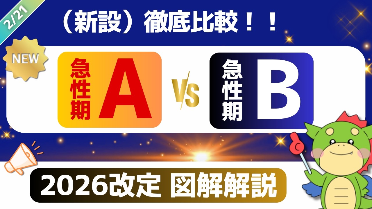【答申速報｜2026改定】急性期病院Ａ一般入院料/急性期病院Ｂ一般入院料/急性期病院Ａ精神病棟入院料/急性期病院Ｂ精神病棟入院料｜令和8年度歯科診療報酬改定（2/21時点）