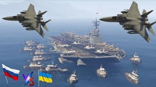 Top Russian Secret Navy Aircraft Carrier Badly Destroyed by Ukrainian F-15E Fighter Jet | Gta-v