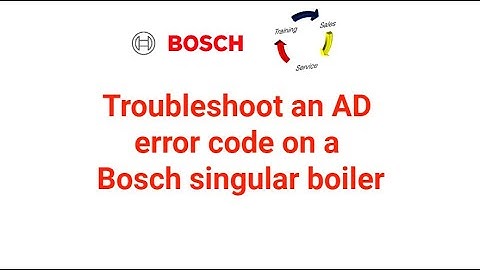 Troubleshoot an AD error code on a Singular Combi Boiler