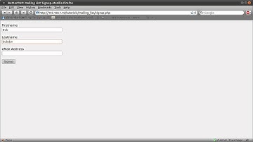 PHP Tutorial: Mailing List [part 03]
