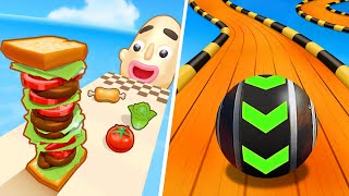 Sandwich Runner | Sky Rolling Balls - All Level Gameplay Android,iOS - NEW APK GIGA UPDATE