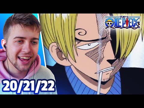 Meeting Sanji For The First Time!! One Piece Episode 20, 21, 22 Reaction Review