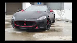 Avery Dennison Matte Black SW900-180-O Maserati Stradale
