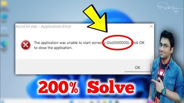 How to Fix Error 0xc0000005 - The Application Was Unable to Start Correctly in Windows 11, 10, 8, 7