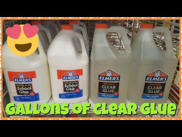 WE FOUND GALLONS OF ELMER'S CLEAR GLUE SHOPPING FOR SLIME SUPPLIES 