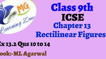 Class 9th ICSE Math Ch 13 Rectilinear Figures Ex 13.2 Qus 10 to 14