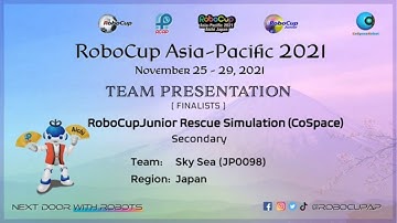 R21.5.1 - JP0098 - Finalist Presentation –RCJ Rescue Simulation (CoSpace), Secondary- RCAP2021 Aichi