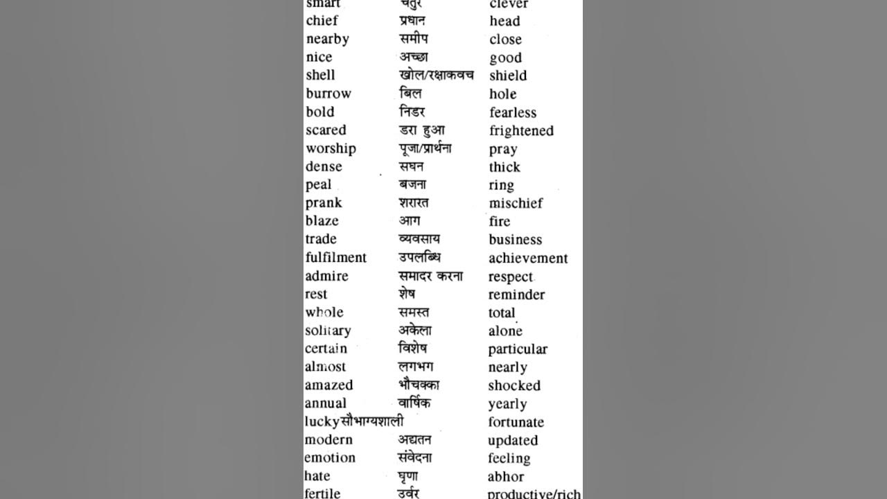 Hindi Word For Dark