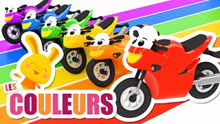 Les couleurs avec les motos véhicules - Chansons et comptines Titounis