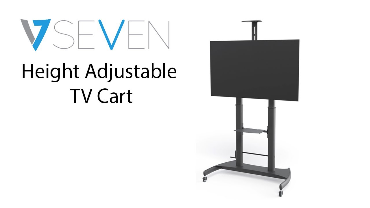 V7 TVCART1-3E Support TV sur pied réglable en hauteur