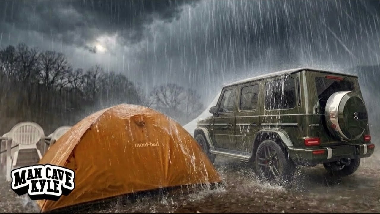 내수압 1500이라 비 샌다고? 타프없이 몽벨 '노란 닭장' 폭우 생존기